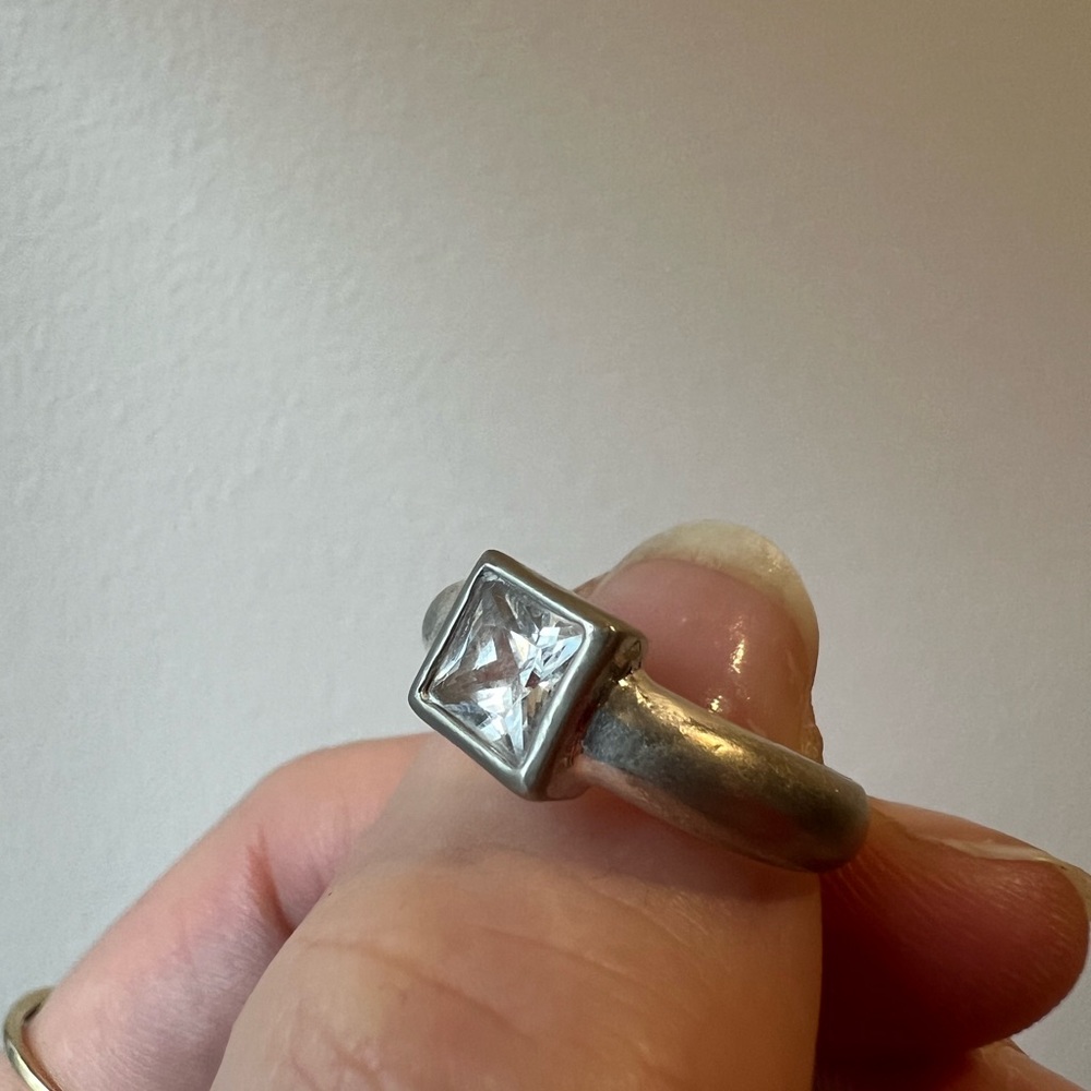 Set of Three Rings - Silver w/ CZ & 18K Gold Electroplated - Picture 8 of 9